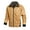 Yellow, variant on XMMSWDLA Men Tops Plus Velvet Padded Lapel Casual Zipper Side Seam Pocket Jacket Leather Jacket Black