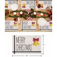 thumbnail image 6 of Christmas Placemats Set of 4 Black Stripes Christmas Placemats for Dining Table Merry Christmas Bell Table Mat Winter Holiday Home Party Kitchen Table Decorations, 6 of 6