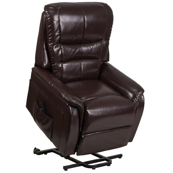 Flash Furniture Black LeatherSoft Remote Powered Lift Recliner