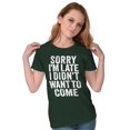 thumbnail image 4 of I Didn't Want to Come Introvert Funny Women's T Shirt Ladies Tee Brisco Brands L, 4 of 6