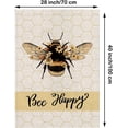 thumbnail image 2 of Spring House Flag Bee Happy Flower Floral Summer Vertical Double Sided Burlap 28 x 40 Inch Holiday Farmhouse Seasonal Yard Outdoor Decor, 2 of 6