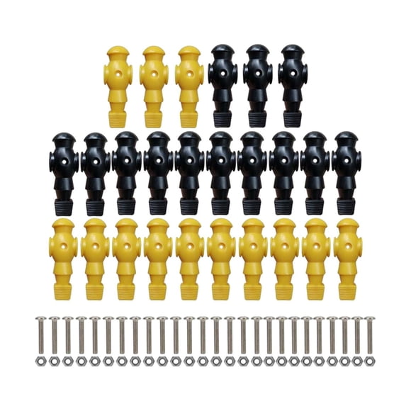 Almencla 26 Pieces Table Soccer Men Repair Parts Football Machine Accessories Black Yellow