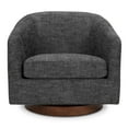 thumbnail image 3 of CHITA Swivel Accent Chair Fabric, Round Barrel Arm Chair Living Room, Charcoal Gray, 3 of 9