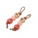 thumbnail image 4 of Accesorios de zapatos de moda con cuentas de patrón argyle, 1 par de encantos para agujetas, rojo y rosa, 4 of 5