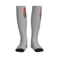 thumbnail image 3 of Compression Socks for Women and Men - Red Cool Rich Dinosaur Compression Socks Circulation for Workout, 3 of 8