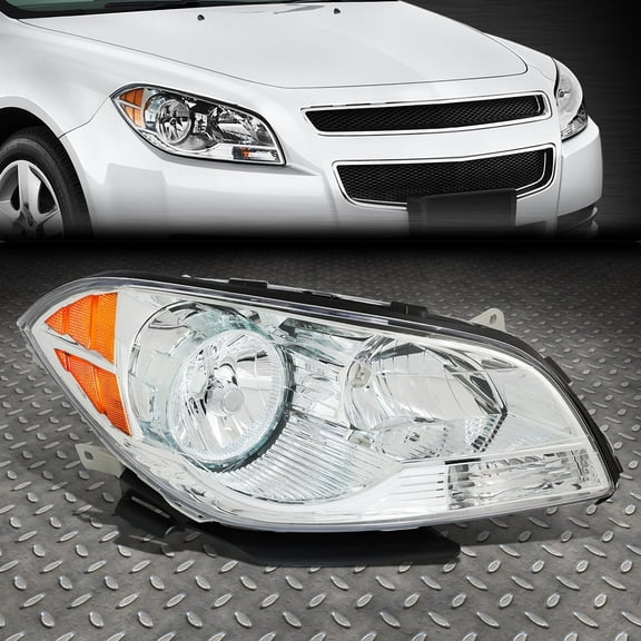 NUVISION for 08-12 Chevy Malibu Passenger Right Side Chrome Housing OE Style Headlight