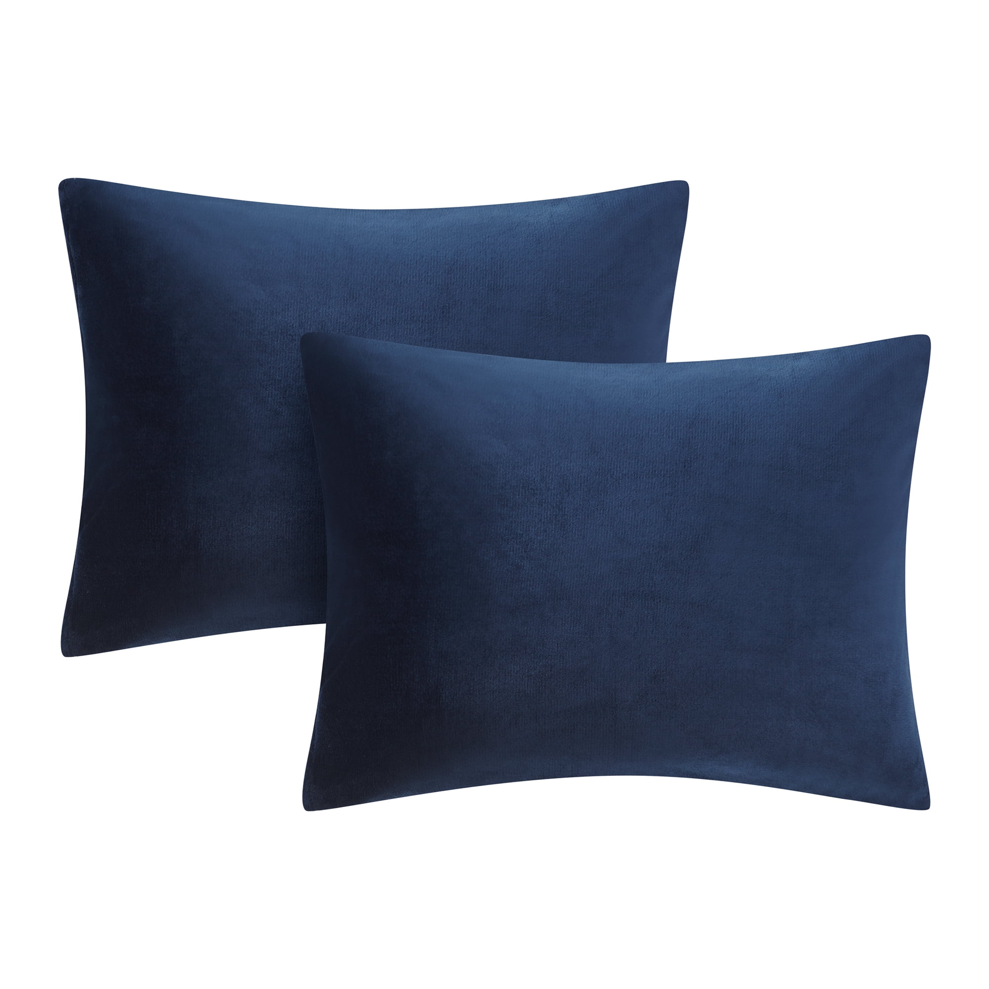 Mainstays 11-Piece Bed in a Bag Comforter Set with Sheets, Navy Microplush, Queen, Unisex