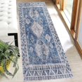 thumbnail image 1 of SHILIU-Hallway Runner Rug 2'x7' Boho Washable Runner Rugs with Rubber Backing, Non Slip Carpet Runner for Hallways, Farmhouse Rug Runners for Kitchen Laundry Room Entryway Bedroom, Blue, 1 of 4