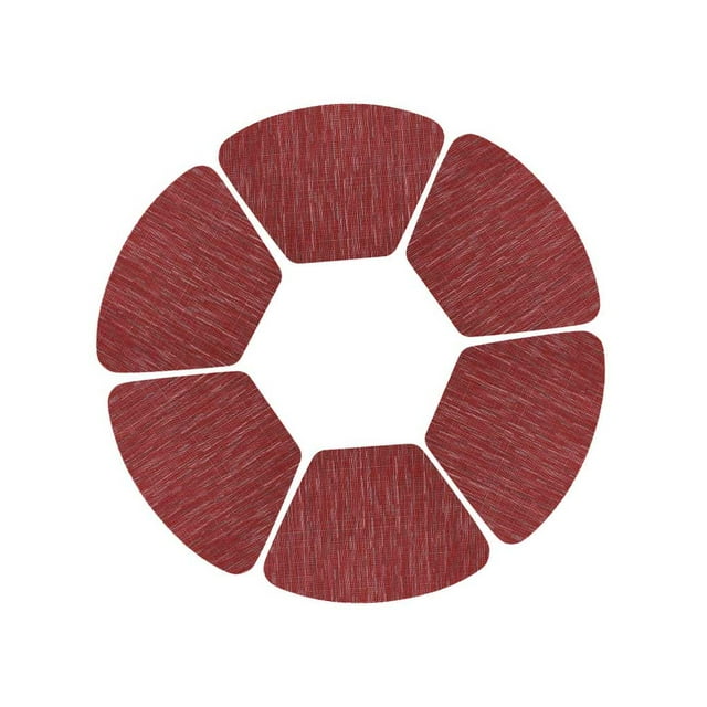 Injueey 6X manteles individuales redondos PVC multicolor 48*33 CM