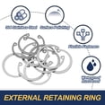 thumbnail image 3 of Uxcell Internal Retaining Rings, E-Clip Snap Ring 304 Stainless Steel Internal Circlip for Automobile mm 40, 3 of 7