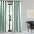 thumbnail image 2 of Robin's Egg Grommet Blackout Faux Silk Taffeta Curtain (1 Panel), Robin's Egg, 50W X 84L, 2 of 7