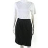 Pre-owned|Escada Margaretha Ley Womens Side Zip Knee Length Pencil Skirt Gray Wool IT 36