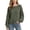 Army Green, variant on Women's Batwing Sleeve Horizontal Rib Knit Fall Winter Sweater, Boat Neck Puff Cuff Long Sleeve Casual Pullover Knit Tops for Women, Women's Khaki, Sizes S-2XL