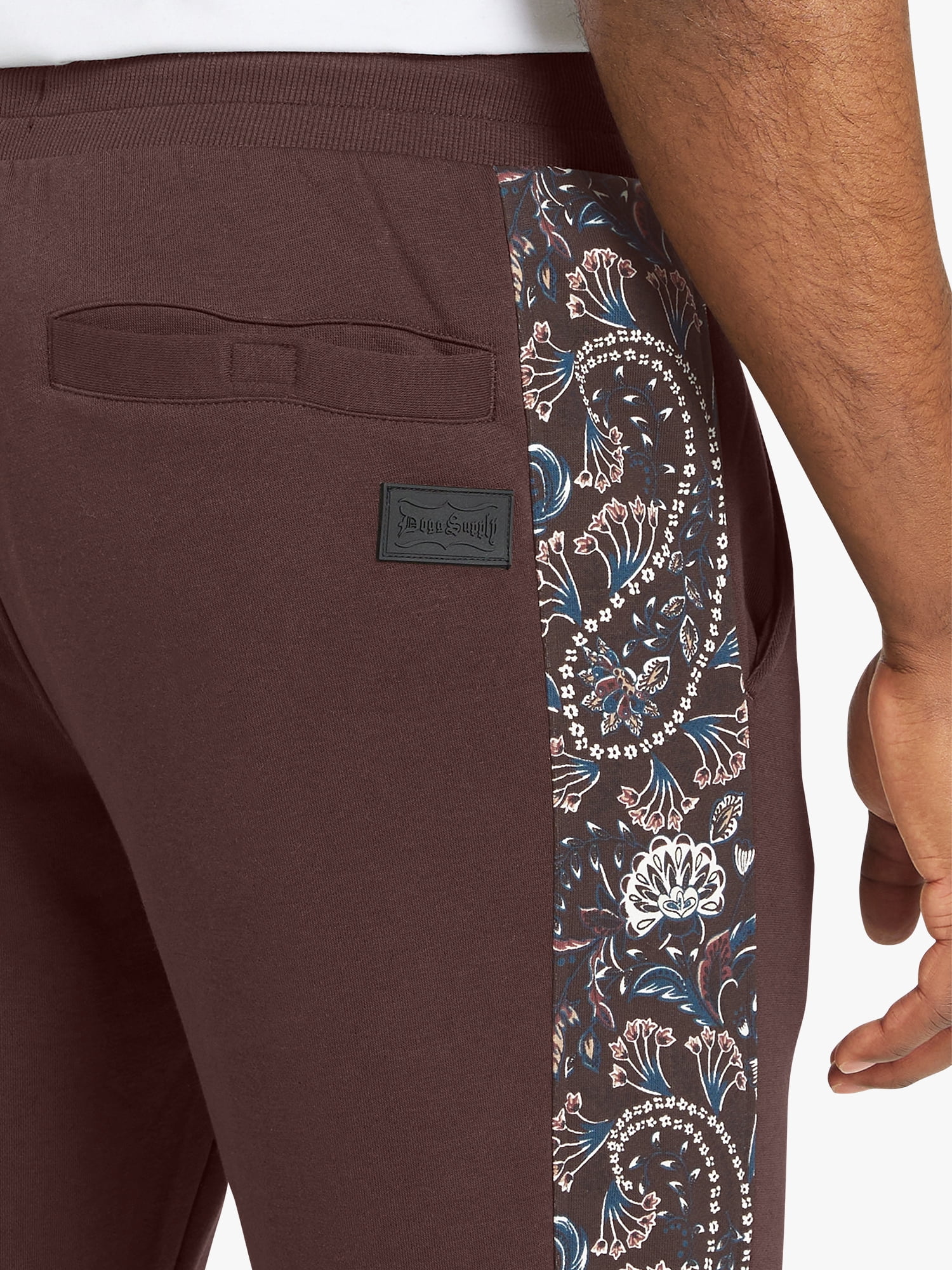 Dogg Supply by Snoop Dogg All-Gender Men's and Women's Floral Paisley Fleece Varsity Joggers, Sizes XS - 3XL