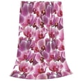 thumbnail image 2 of Pofeuu Orchids Flowers Print Ultra-Soft Micro Fleece Blanket,for Bed Or Sofa,All Season Throw Blankets Flannel Blanket-80"x60", 2 of 7