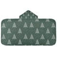 thumbnail image 5 of Yayeee Kids Hooded Towel with Hand Pockets Beach Soft Absorbent Bath Wrap 50 x 23.5 inch, New Year Tree Pattern, 5 of 5
