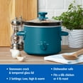 thumbnail image 3 of Mainstays 2 Quart Manual Slow Cooker, Corsair Blue, 3 of 8