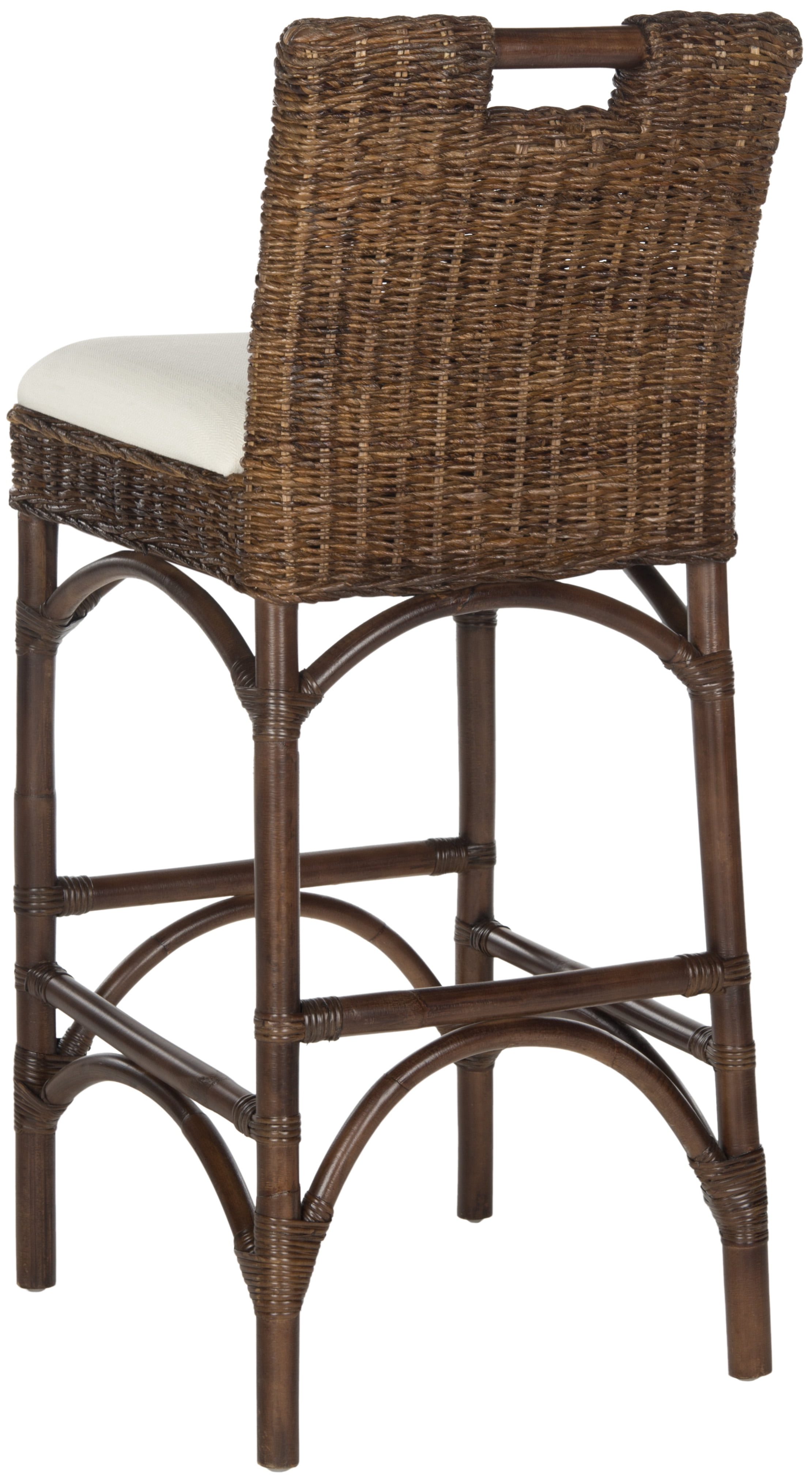 SAFAVIEH Fremont Square Mid Back Bar Stool, Brown