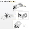 thumbnail image 3 of 15Pcs 5mm(3/16") Abrazadera de Cable Aislada con Almohadilla de Acero Inoxidable Recubierta de 2 Agujeros, Strap Clamp en U, Plata, 3 of 6
