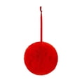 thumbnail image 2 of 1PC Red Fluffy Christmas Pom Pom Ball Ornament, 2.36Inch Plush Fuzzy Hanging Balls, Soft Christmas Tree Decorations, Holiday Hanging Pendants for Wreath, Mantel, Window, Indoor Xmas Home Party Decor, 2 of 7