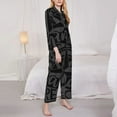 thumbnail image 3 of Fotbe Not All Who Wander Are Lost2 Pattern Long Sleeve Pajama Set for Women,Sleepwear Set,2-piece Loungewear Set,Soft PJs Comfy Nightwear with Pockets -Medium, 3 of 7