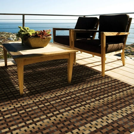 Basketweave Square Indoor/Outdoor Rug