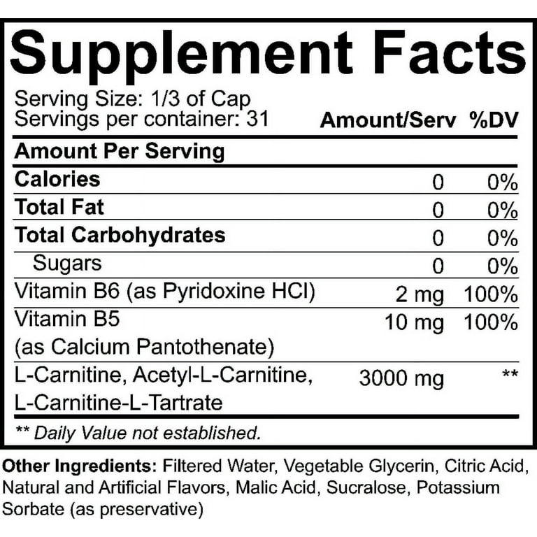 Nutrakey L-Carnitine 3000 Grape Crush - Gluten Free, Acetyl L-Carnitine  Liquid - Walmart.com