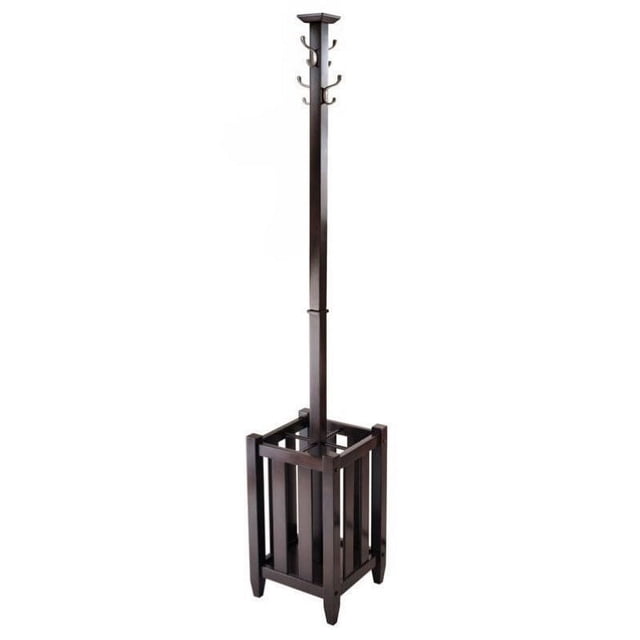 Pemberly Row Coat Tree and Umbrella Rack in Cappuccino