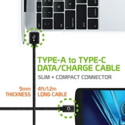 Cellet 4-ft Heavy-Duty Braid USB-C to USB-A Data/Charging Cable Compatible with Apple iPhone 15 Series iPad Pro 11/12.9/MacBook Android Samsung Galaxy Google PixelCharging; Data Transfer