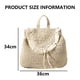 thumbnail image 2 of Mochila de paja para mujer, bolso de hombro, bolsos de playa bohemios, mochila de paja tejida a ganchillo hecha a mano de verano, 2 of 5