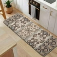 thumbnail image 5 of Brown Geometric Diamond Heart Pattern Kitchen Rug Mat,Kitchen Runner Rugs Non Skid Washable,Decorative Kitchen Floor Mats for Kitchen,Sink,Laundry,17"x47.2", 5 of 7
