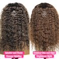 thumbnail image 4 of Peluca con diadema Youngirl, marrón chocolate, ondulado profundo, cabello humano, 4 of 8