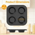 thumbnail image 2 of FUYGRCJ 4 Pack 4 Cup Muffin Pan, Bakeware Non-stick Cupcake Baking Pan, Air Fryer Mini Pie Pans, Heavy Duty Carbon Steel Muffin Tray, Standard Baking Mould Tin Tray for Oven Baking, 2 of 11