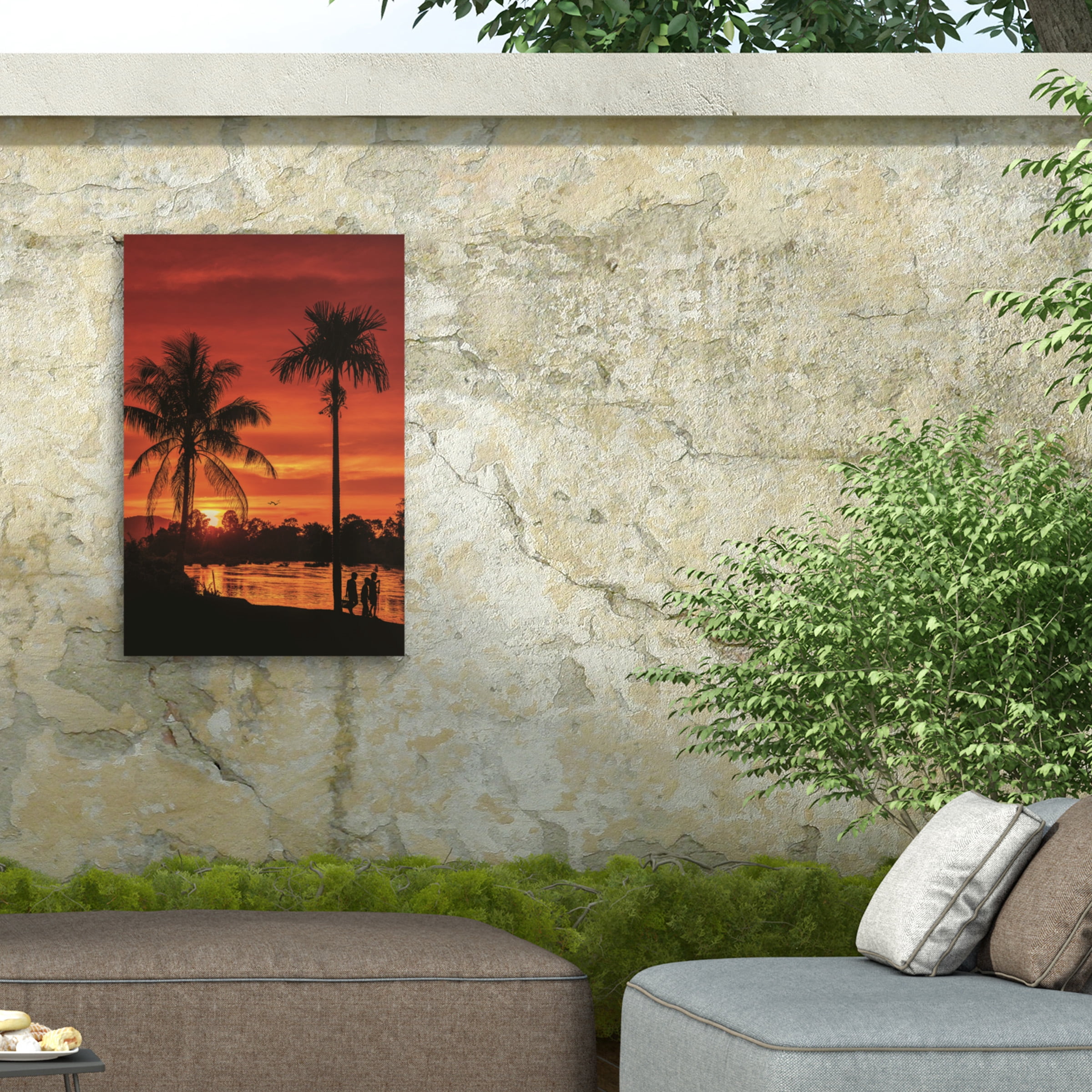 Philippe Sainte-Laudy 'Flaming Sky' Outdoor Canvas 47x30