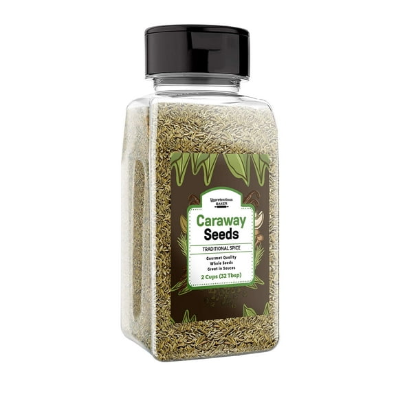 Unpretentious Caraway Seeds 8 Ounces Authentic Rich Flavor, Great in Breads, Gourmet Whole Seeds