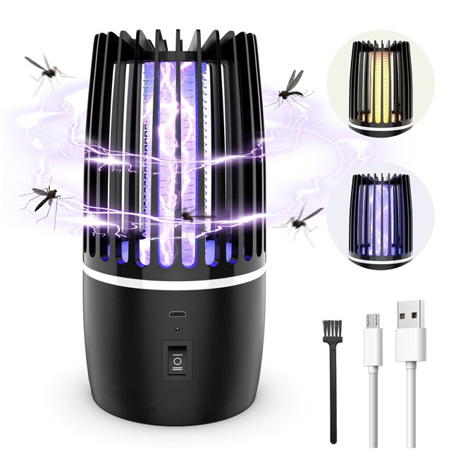 2024 Lámpara Mata Mosquitos Eléctrico,matamosquitos eléctrico para Exteriores, matamoscas electrónico, matamosquitos con Enchufe para Interiores, Exteriores, Patios y Jardines