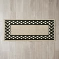 thumbnail image 2 of Washable Skid-Resistant Runner Rug, Trellis Border , Natural Twist and Black , 26" x 72", 2 of 9