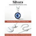 thumbnail image 6 of Silvora Evil Eye Necklace 925 Sterling Silver Chain Necklace Blue Eye Pendant Necklace Lucky Protection Jewelry Gift for Women, 6 of 9
