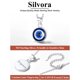 thumbnail image 5 of Collar de ojo malvado Silvora Plata de Ley 925 Colgante Ojo Azul, 5 of 8