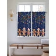 thumbnail image 2 of Gingerbread Christmas 2 Panel Kitchen Curtains for Windows, Xmas Balls Branches Navy Blue Bathroom Privacy Curtain, Home Décor Window Treatment for Bedroom/Living Room 55"x45", 2 of 6