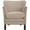 Taupe/Black, variant on Jenny Arm Chair W/ Bass Nail Heads-Color:Taupe,Finish:Black