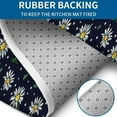 thumbnail image 4 of Dark Blue Daisy Flower Pattern Bathroom Rugs Sets 3 Piece,Toilet Cover Set,Absorbent Non Slip Bathroom Mats Sets with U-Shaped Contour Rug Toilet Rug Set, 4 of 5
