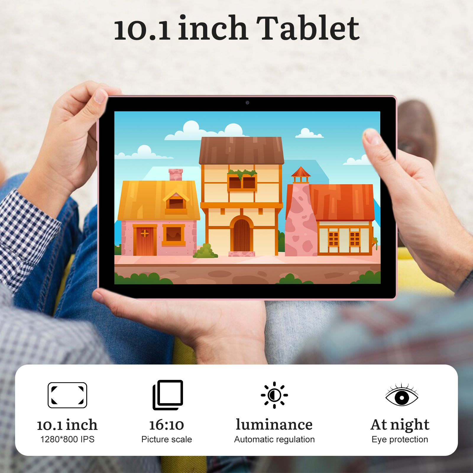 Android 13 Tablet 10 inch Tablets with Keyboard, 10GB RAM 64GB ROM Quad Core Tablet PC, 2 in 1 Tablet include Case Mouse Stylus Film, WiFi, Bluetooth, 6000mAh Battery, HD Screen, GMS Certified, Pink