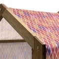 thumbnail image 5 of Abstract Pet House, Diamond Shaped Mosaic Crossed Geometric Forms in Watercolor Picture, Outdoor & Indoor Portable Dog Kennel with Pillow and Cover, 5 Sizes, Orange Purple Pink, by Ambesonne, 5 of 5