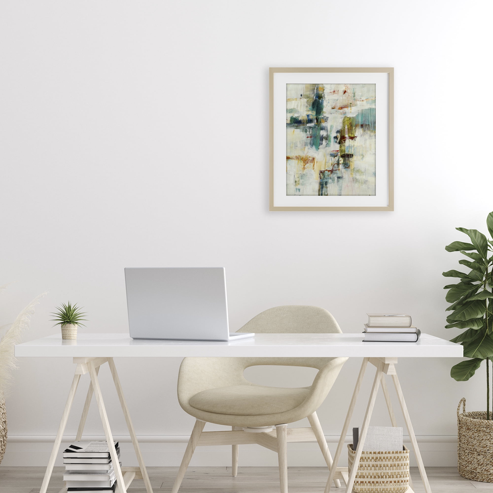 Stupell Industries Dynamic Paint Drips Birch Framed Print Under Glass, design by Lisa Ridgers