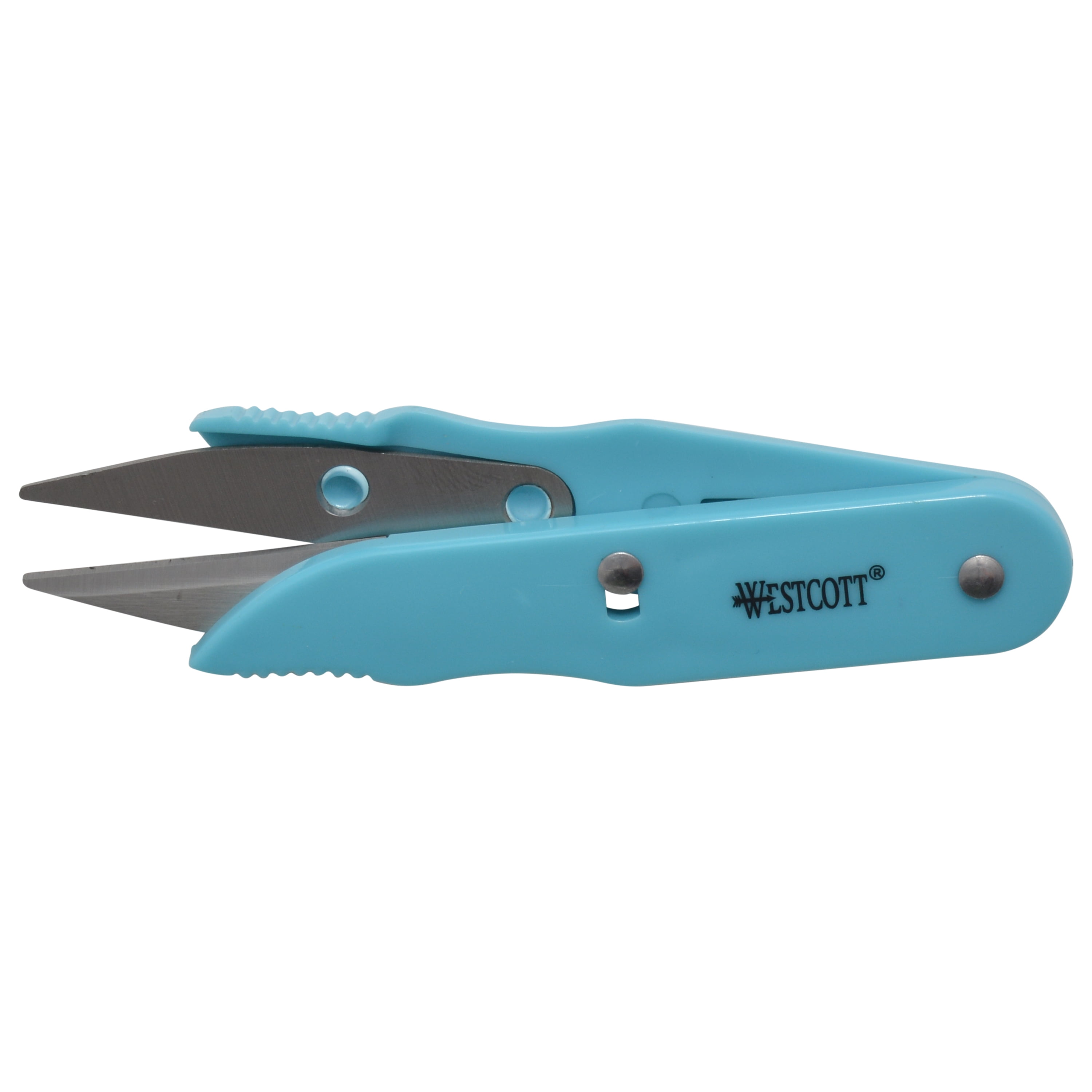 Westcott Fashion Scissors, 8", Bent, Thread Snips, Jungle/Light Blue, for Craft/Office, 2-Count