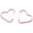 thumbnail image 5 of 10pcs Heart-shaped Aluminum Snap Hook Clip Key Holder, Keychain Clip (Light Pink), 5 of 5