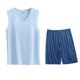 thumbnail image 1 of Conjunto Deportivo de los Hombres, Moda Casual de Color Sólido Cuello en V sin Mangas de Elasticidad Superior para el Desgaste Al Aire Libre, Traje Atlético de Humedad, 1 of 5