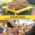 thumbnail image 6 of Valentine's Day Table Cloths for 3 Foot Rectangle Tables, Red Truck Love Heart Roses Romantic Wooden Patio Waterproof Elastic Fitted Tablecloths, Washable Rectangular Table Cover for Camping, 6 of 8
