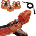 thumbnail image 1 of 3 Sizes Bearded Dragon Harnesses and Leash Set, Adjustable Soft Leather Lizard Leash Harness Small Animal Walking Vest with Traction Rope for Small Reptiles Squirrel Rat Bearded Dragon Lizard, 1 of 8